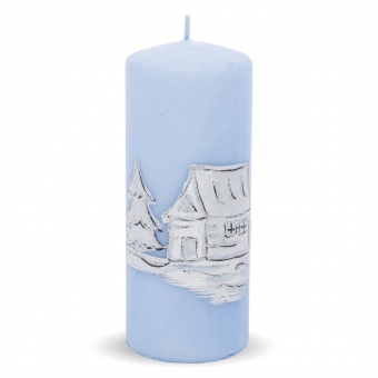 Pl šviesiai mėlyna žvakė žemės ledo didelis volelis