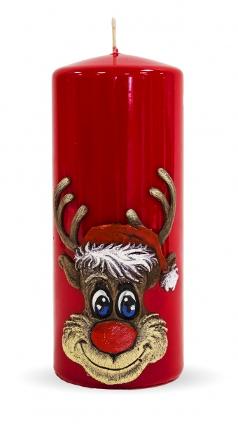 Pl raudonas Rudolfo žvakės volelis didelis