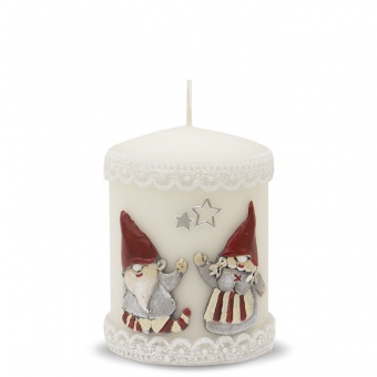 Pl baltos žvakės gnomes cilindras mažas