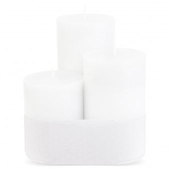 Pl lino blanco Žvakių stiklo klasikinis 3-jų pakuočių volas