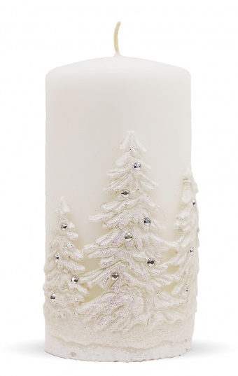Pl baltas žiemos žvakių medžių ritinėlis Vidutinis