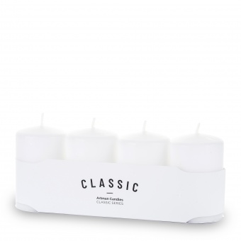 Pl baltas žvakių k klasikinis kilimėlis 4 pakuotės mažas