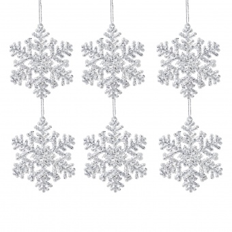 Sniego dribsnio ornamentas. 6 elementai
