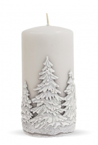 Pilkas žiemos žvakių medžių ritinys Medium