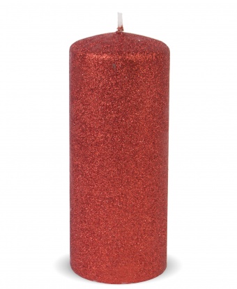 Raudonasis glamūrinis žvakių volelis didelis
