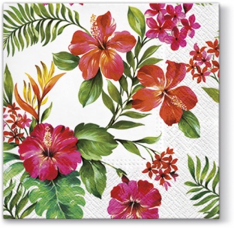En Havajų gėlių servetėlės