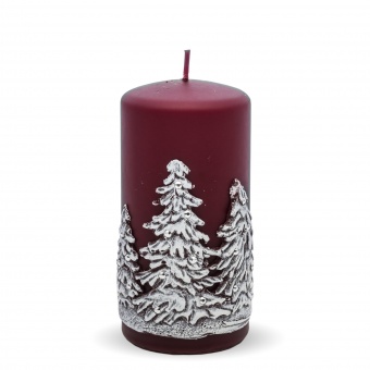 Pl Burgundija Žiemos žvakė Medžiai, ritinėliai