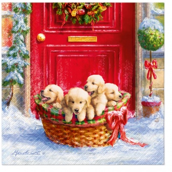 Pl Serwetki Christmas Puppies
